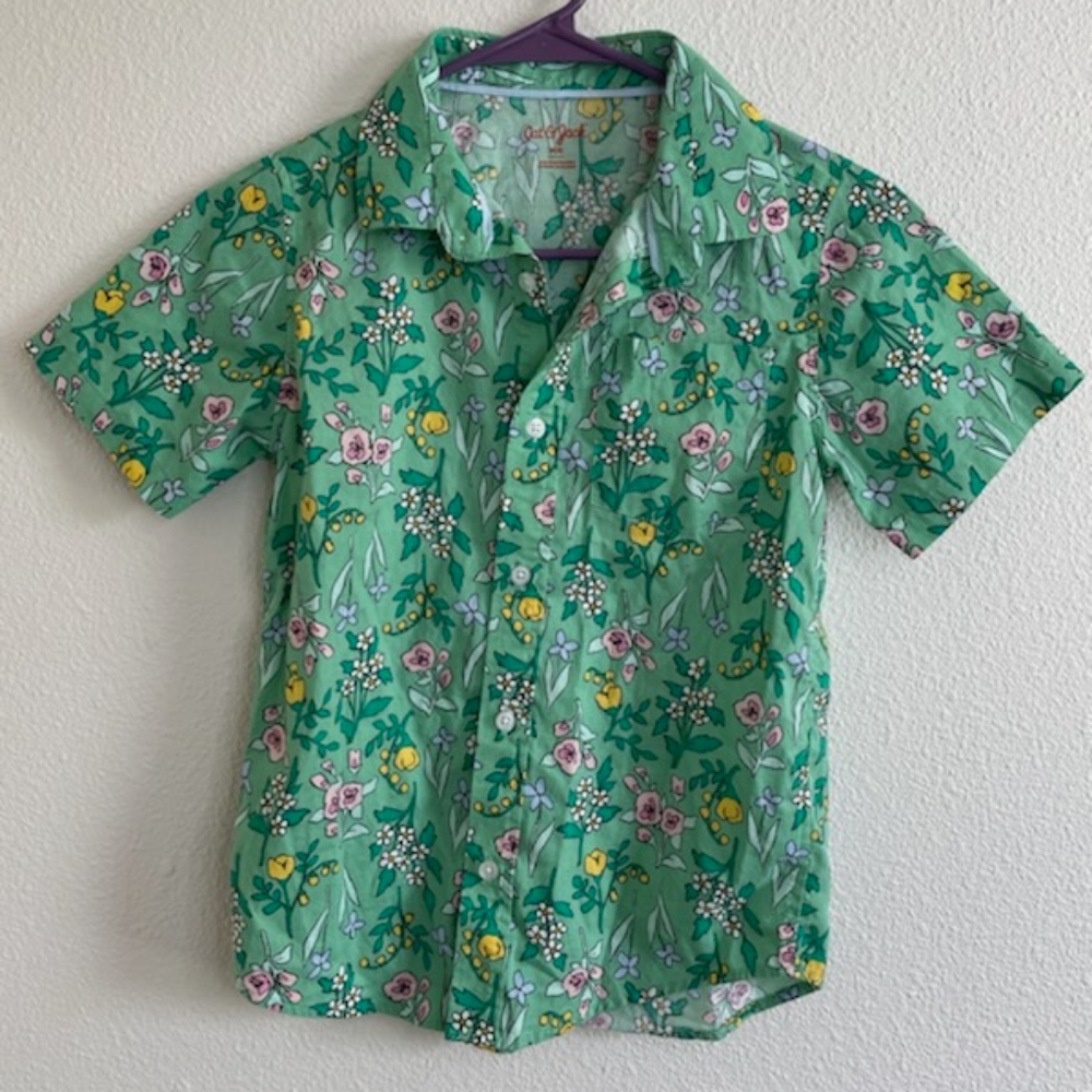 Cat and Jack botanical button down #161